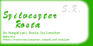 szilveszter rosta business card